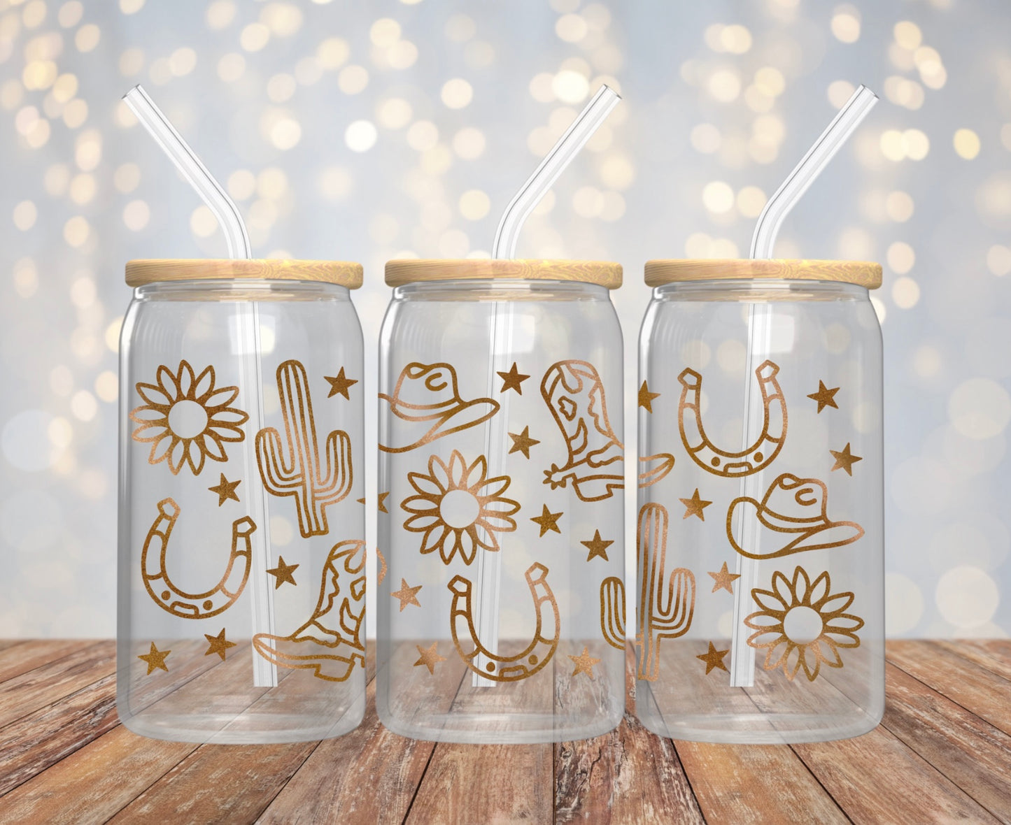 Western Glass Can Cup