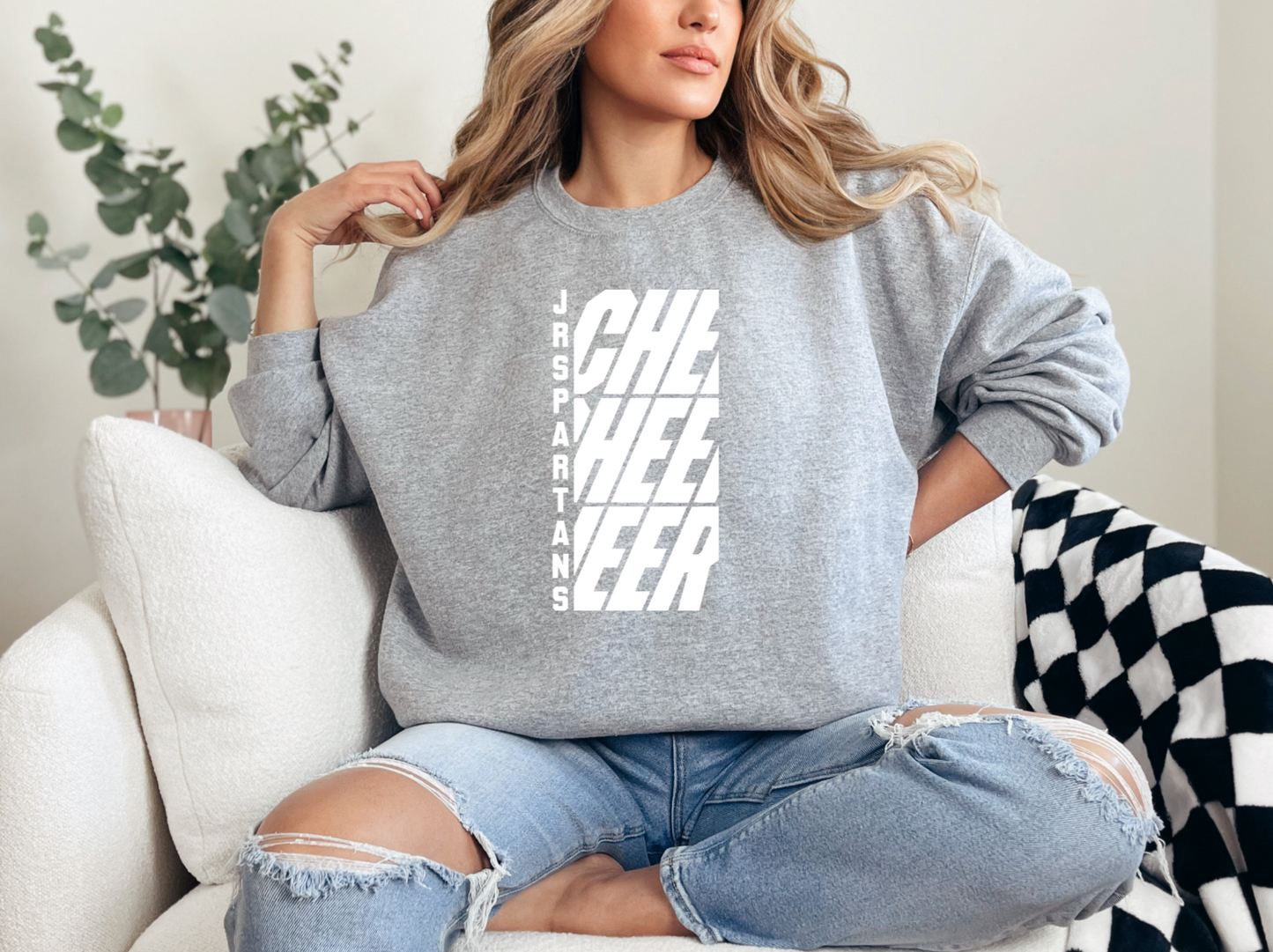 Jr Spartans Stacked Crewneck