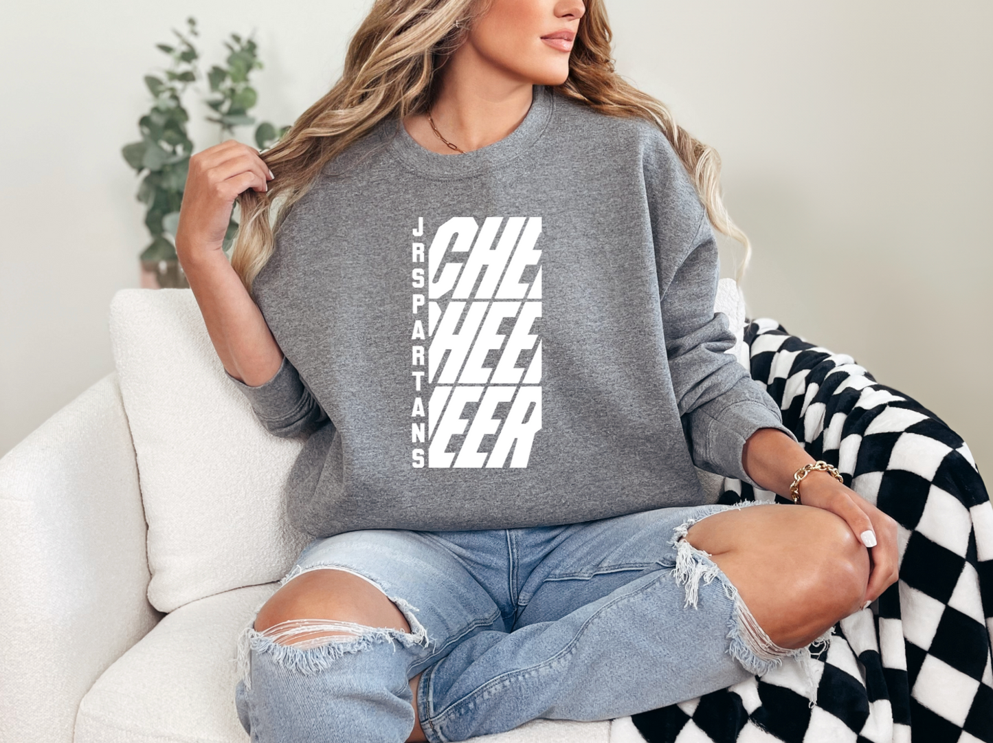 Jr Spartans Stacked Crewneck