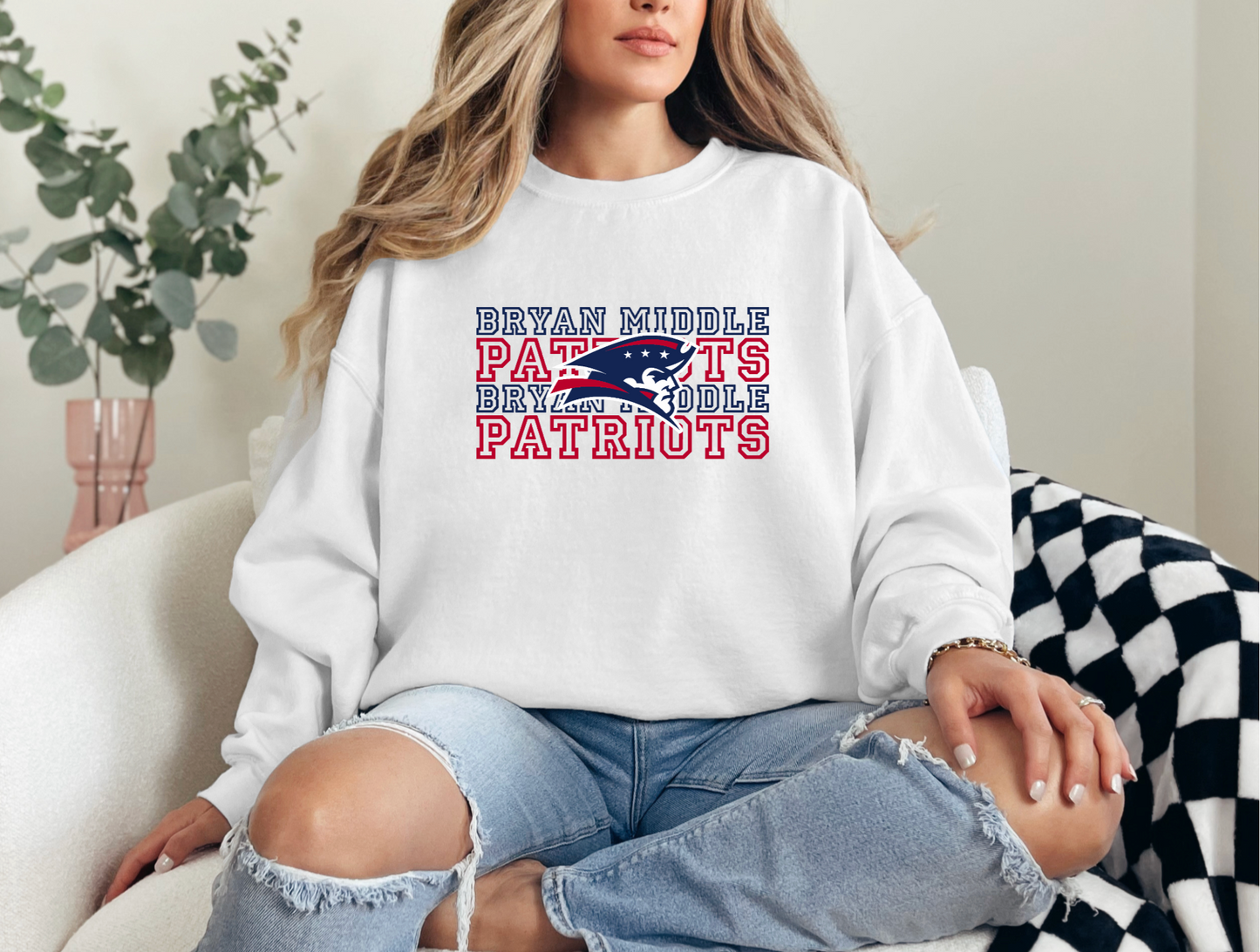 Patriots Stacked Crewneck