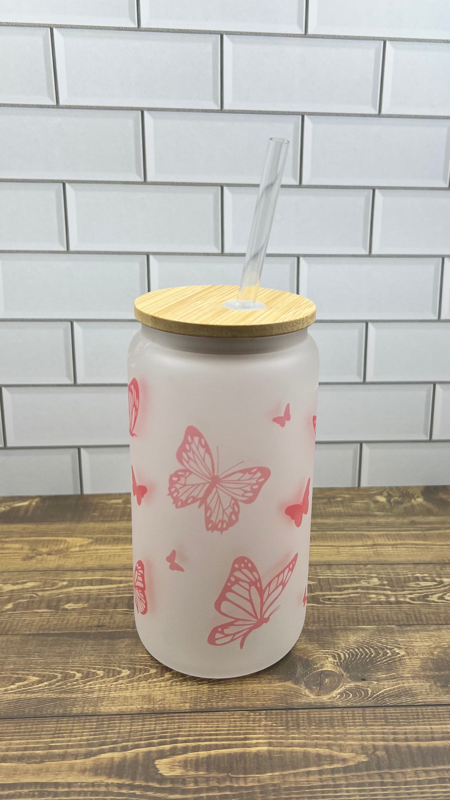 Butterfly Glass Cup