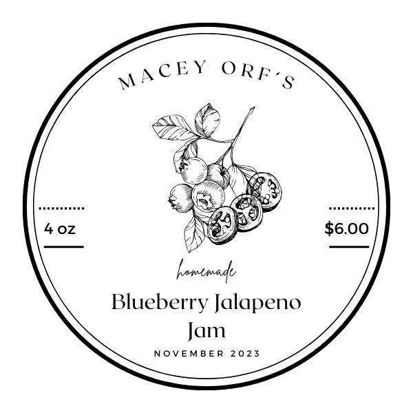 4 oz Blueberry Jalapeno Jam