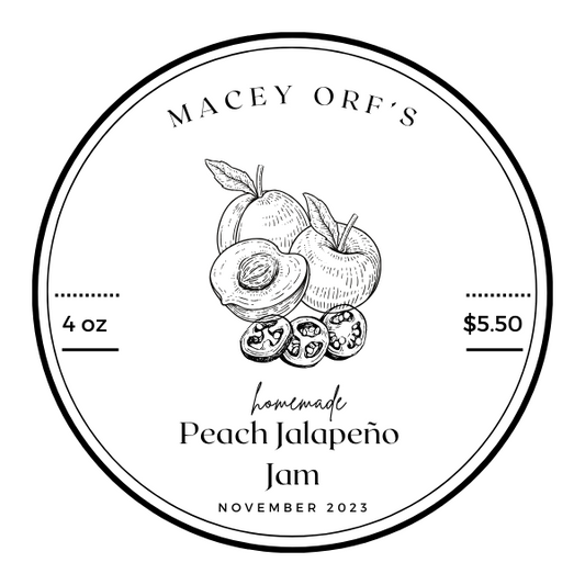 4 oz Peach Jalapeno Jam