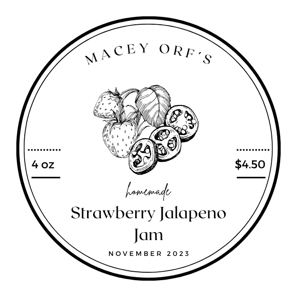 4 oz Strawberry Jalapeno Jam