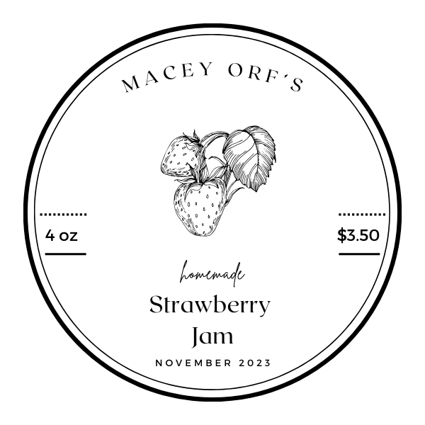 4 oz Strawberry Jam