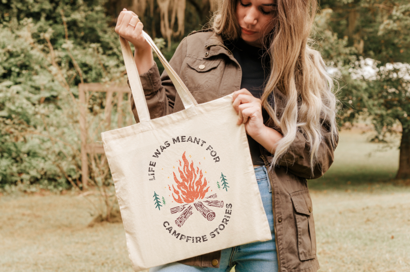 Life Was Meant For Campfire Stories Tote Bag