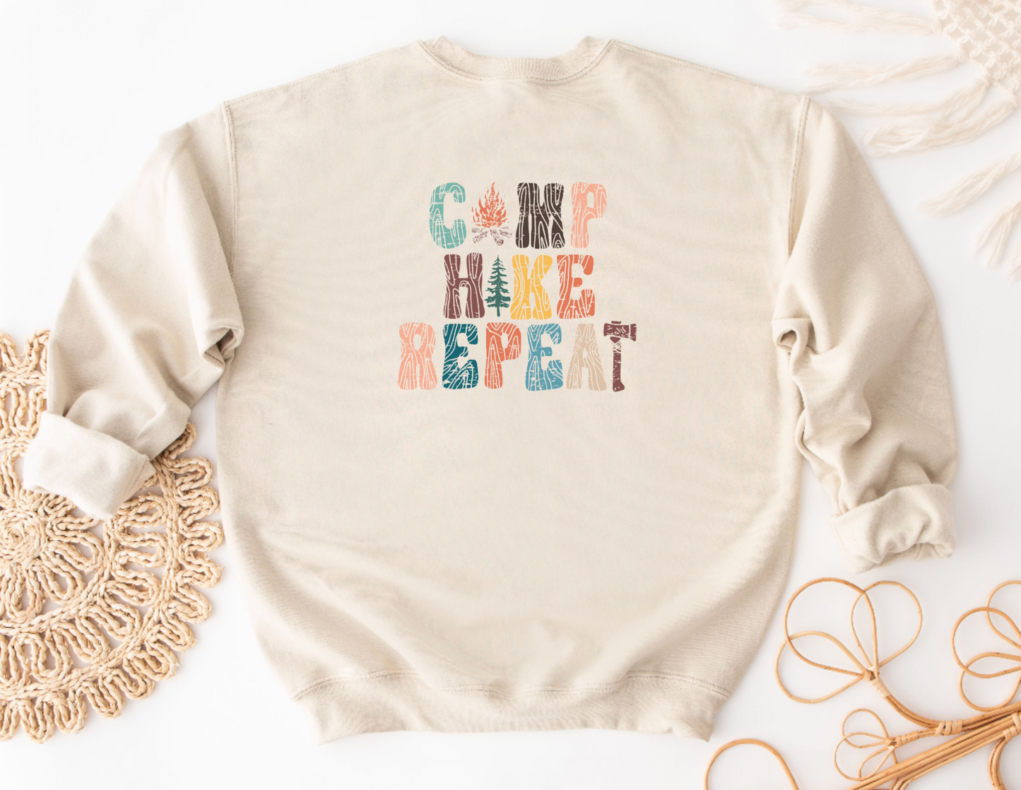 Camp Hike Repeat Crewneck