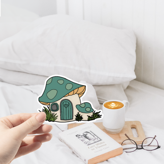 Mushroom Cottage Sticker