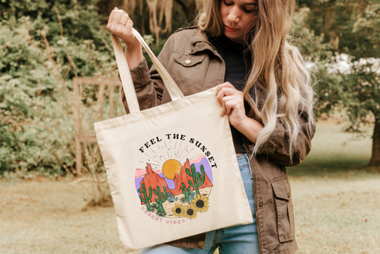 Feel The Sunset Tote Bag