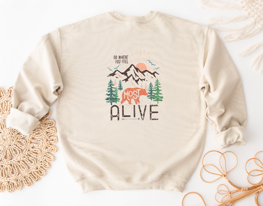 Go Where You Feel Most Alive Crewneck