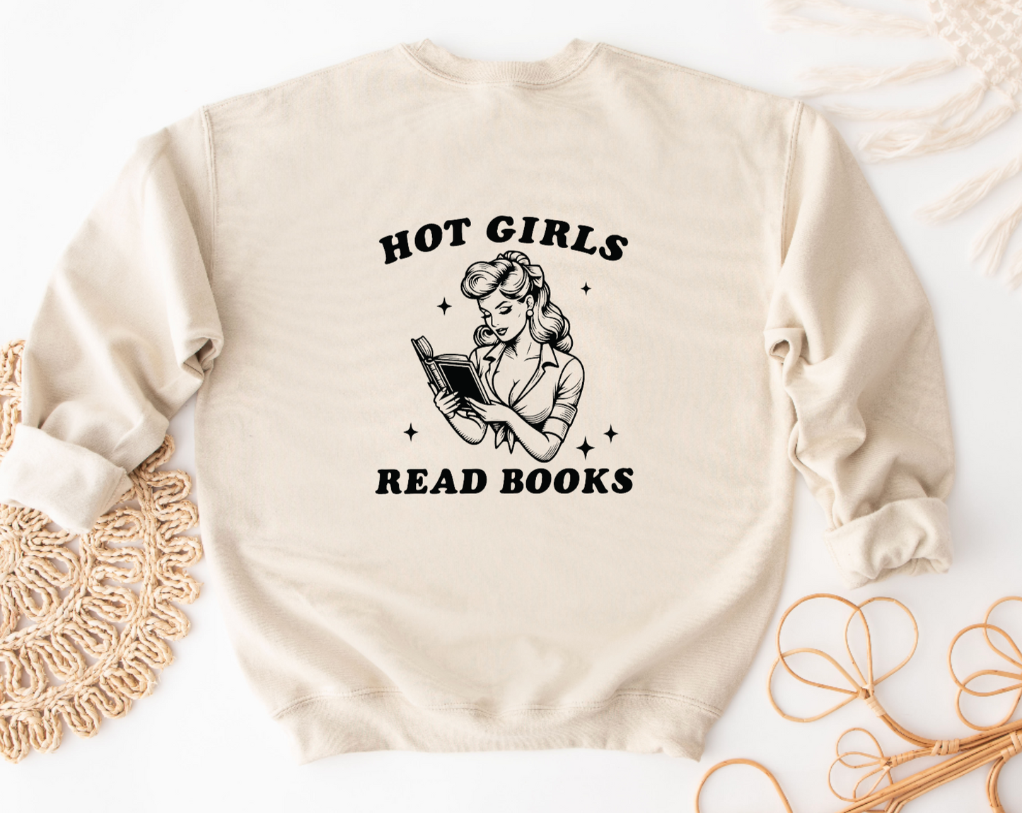 Hot Girls Read Books Crewneck