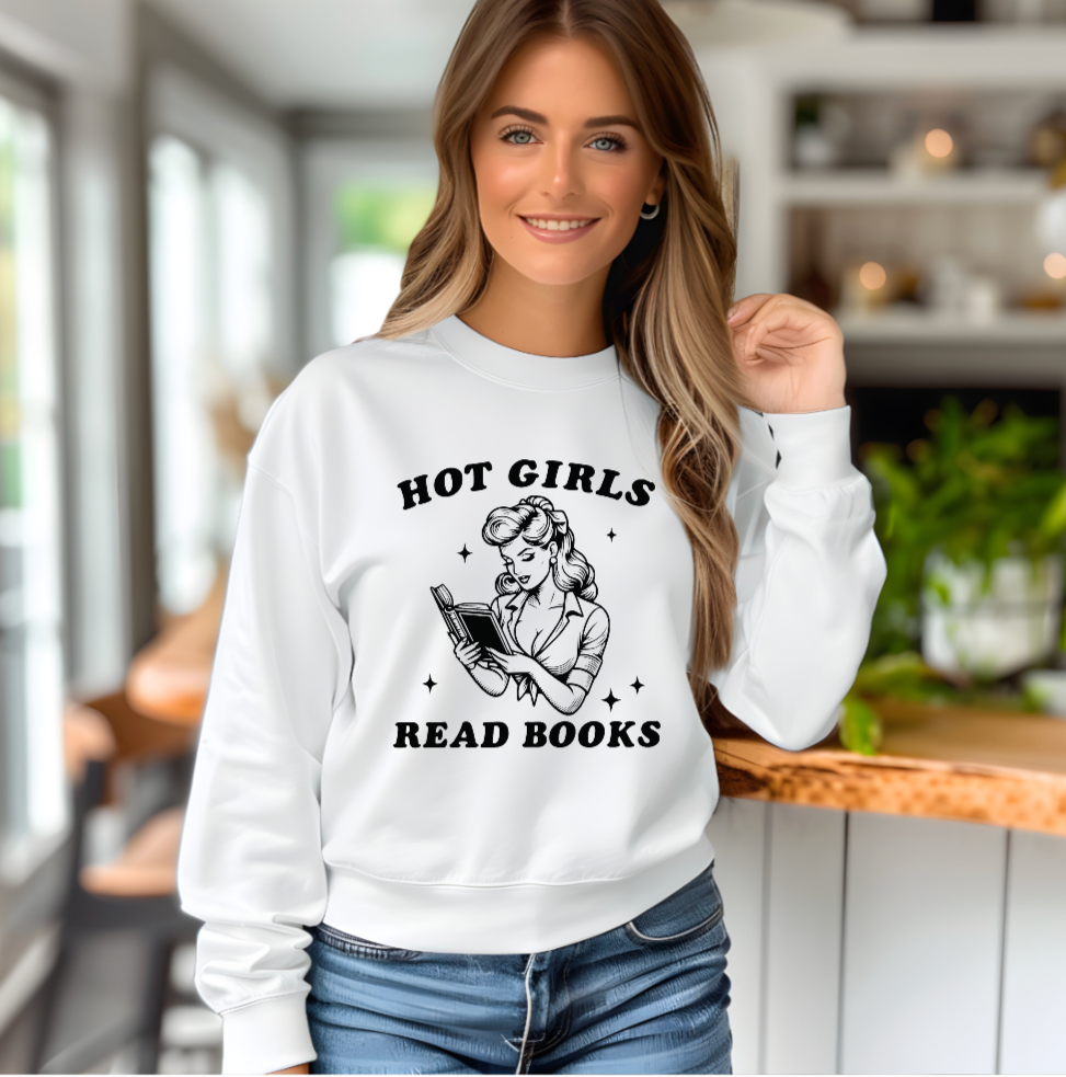 Hot Girls Read Books Crewneck