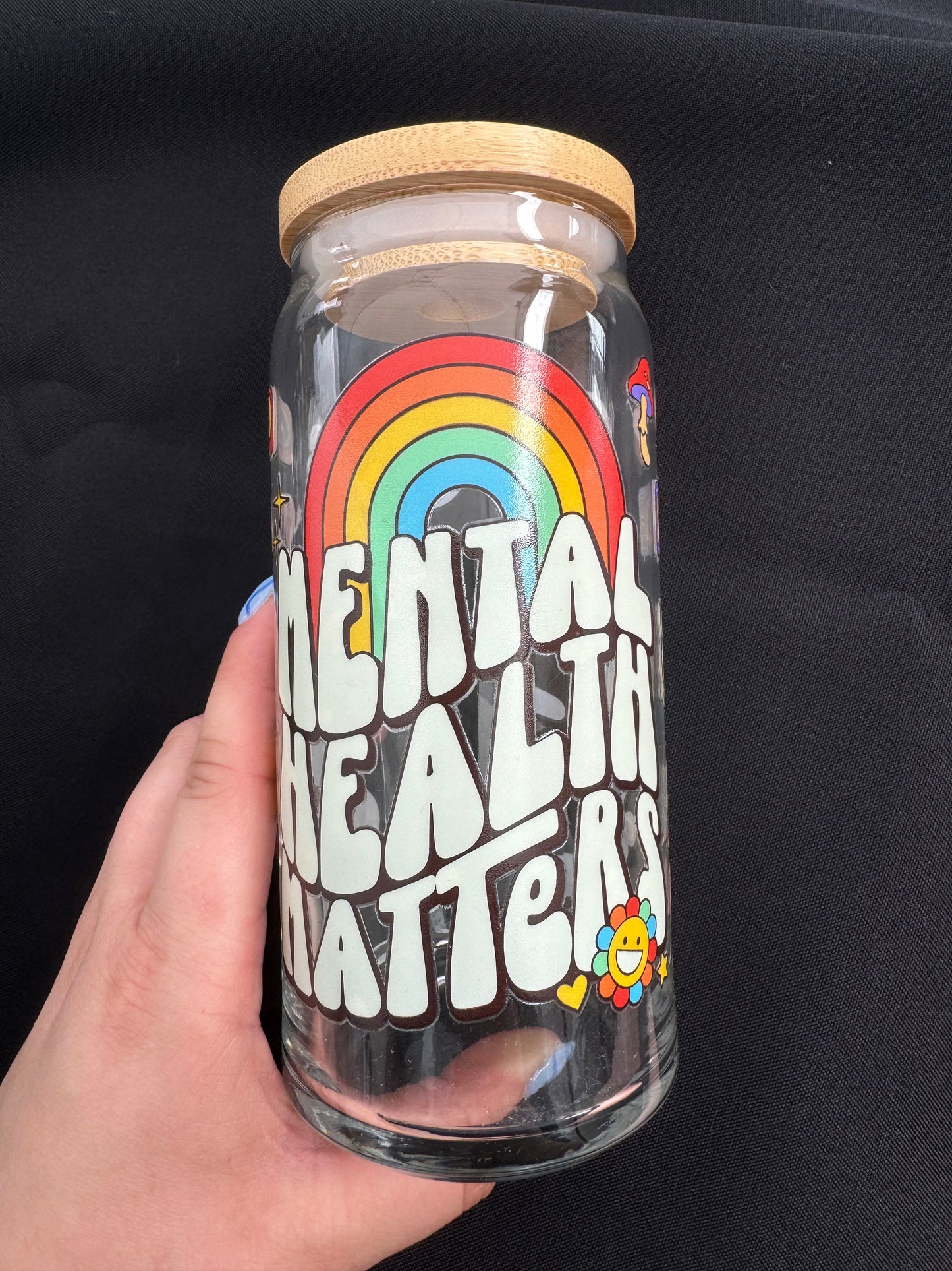 Mental Health Matters Glass Can Cup