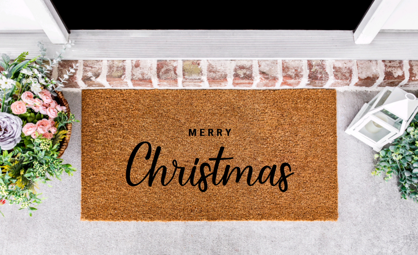 Merry Christmas Porch Mat