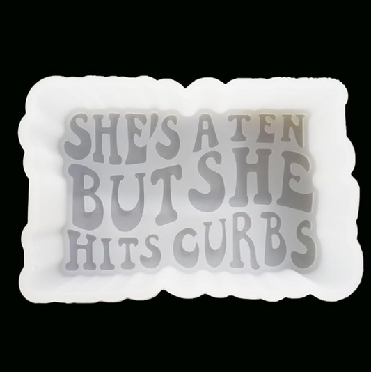 She Hits Curbs Car Freshie