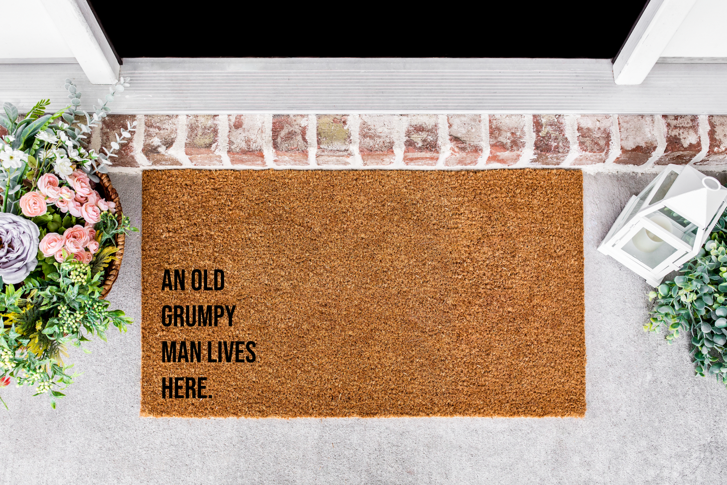 An Old Grump Man Porch Mat
