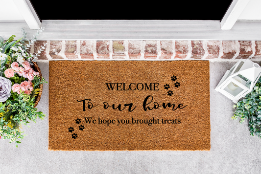 We hope you brought treats Porch Mat