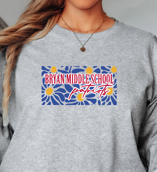 Bryan Middle Flowers Long Sleeve