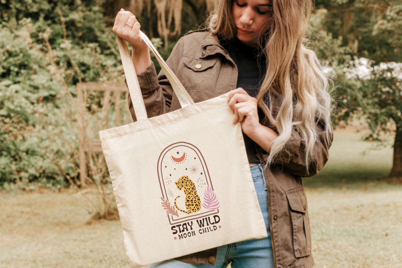 Stay Wild Moon Child Tote Bag