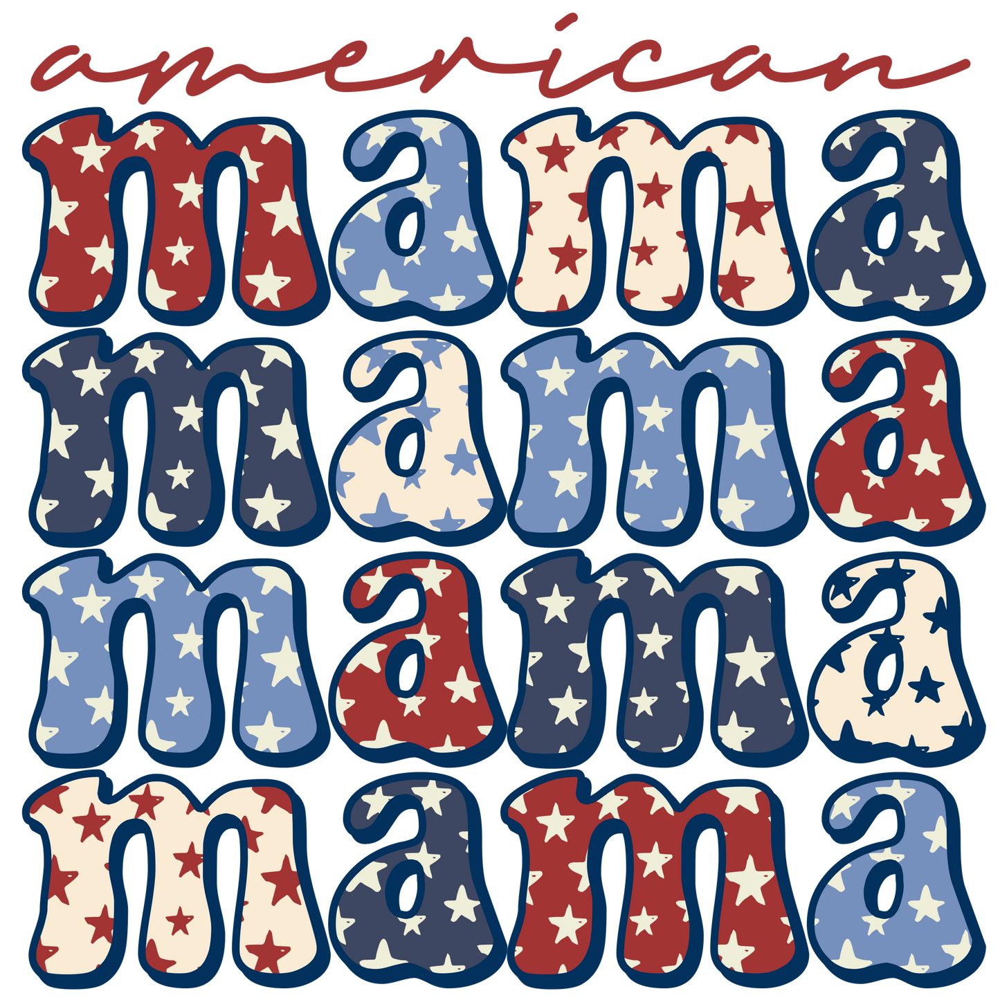 American Mama Sublimation Transfer