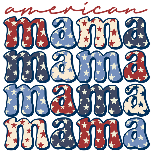 American Mama Sublimation Transfer