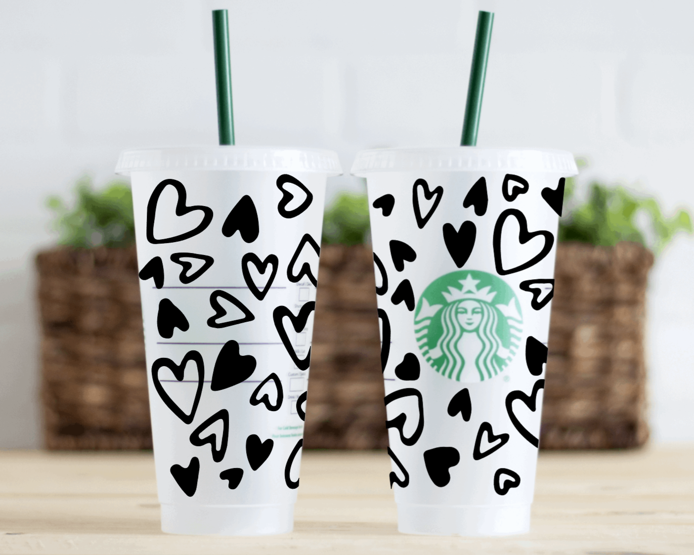 Multi Heart Starbucks Cold Cup