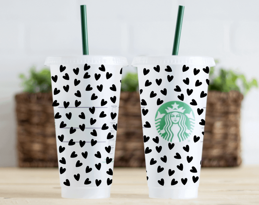 Solid Heart Starbucks Cold Cup