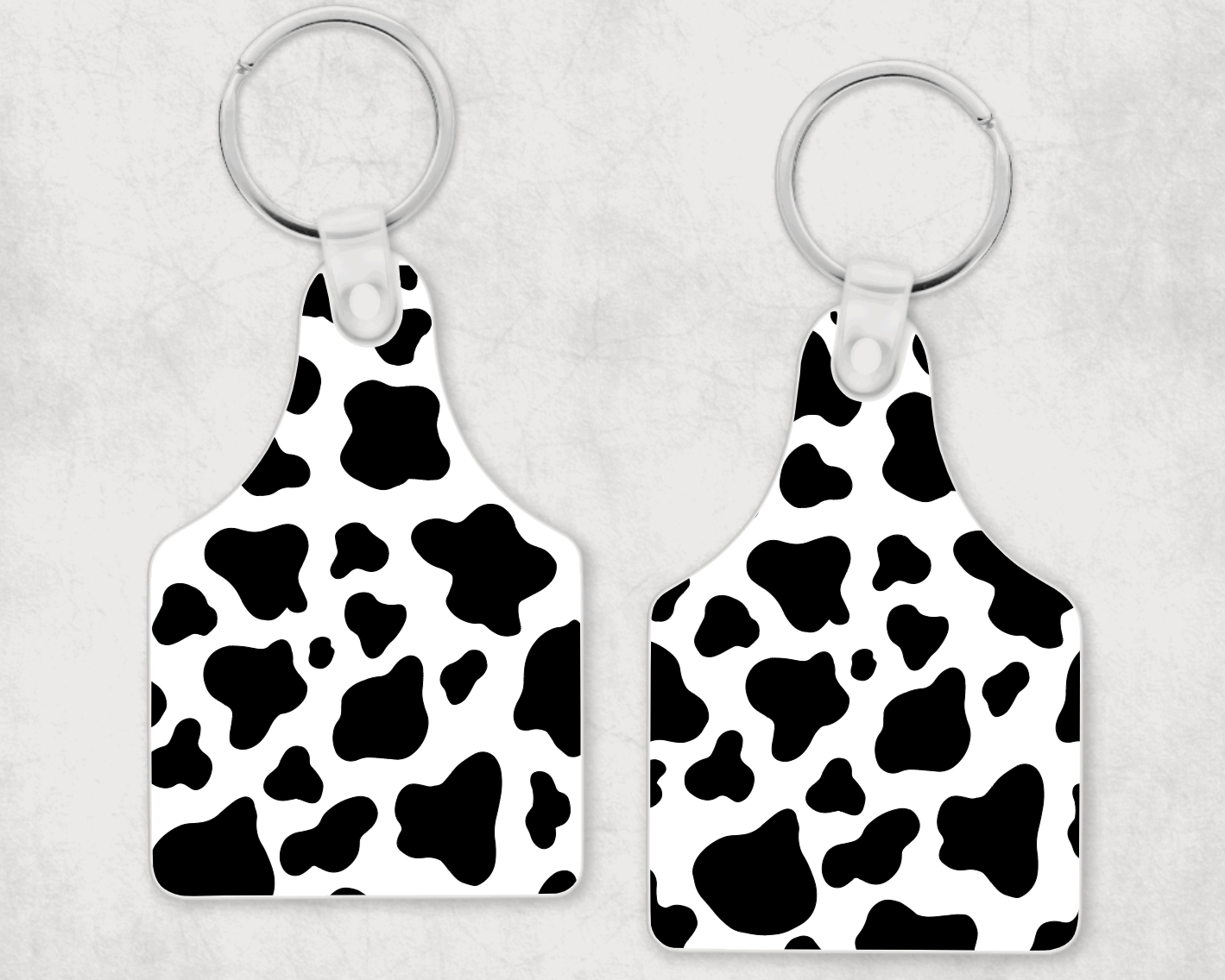 Cow Tag Keychain