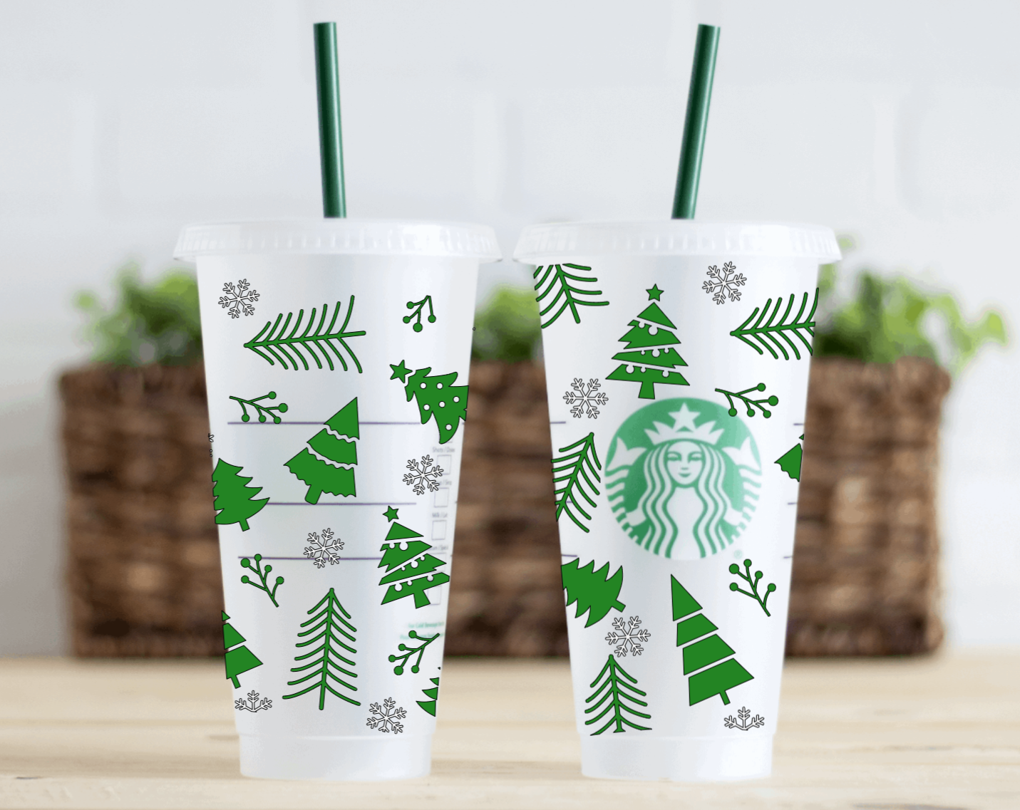 Christmas Tree Starbucks Cold Cup – Tees & Things By Macey