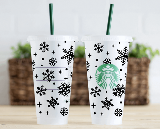 Snow Flake Starbucks Cold Cup