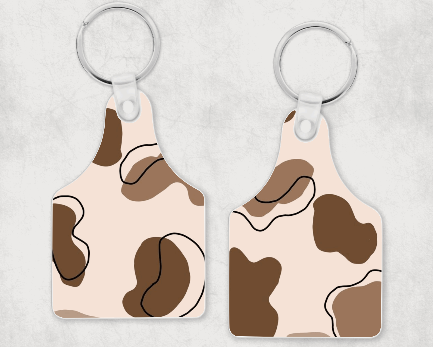 Cow Tag Keychain