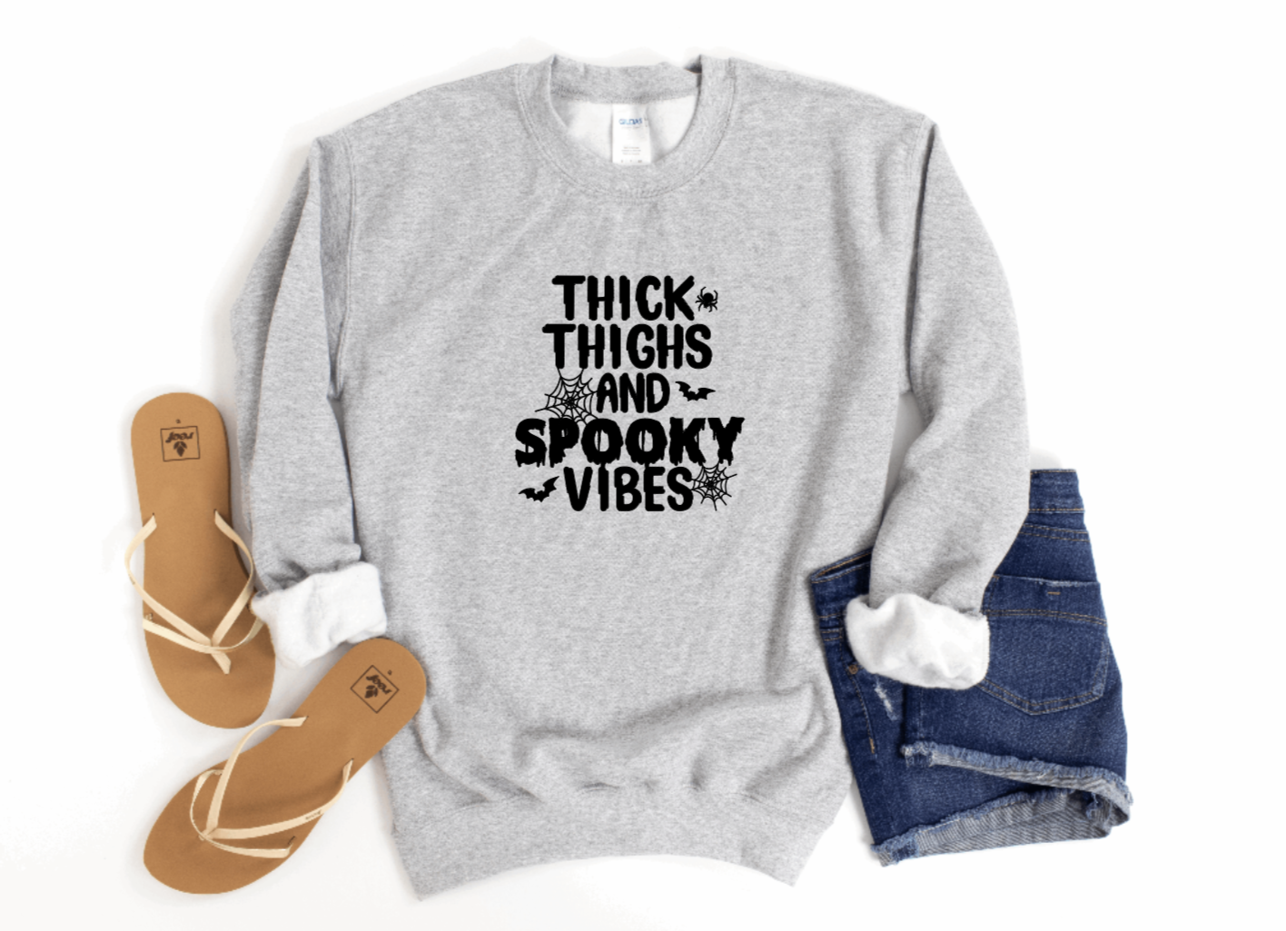 Thick Thighs & Spooky Vibes Sweatshirt