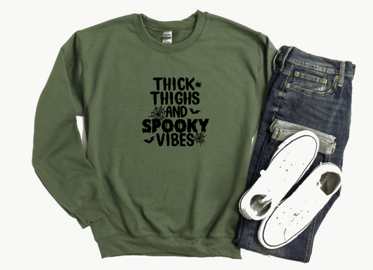 Thick Thighs & Spooky Vibes Sweatshirt