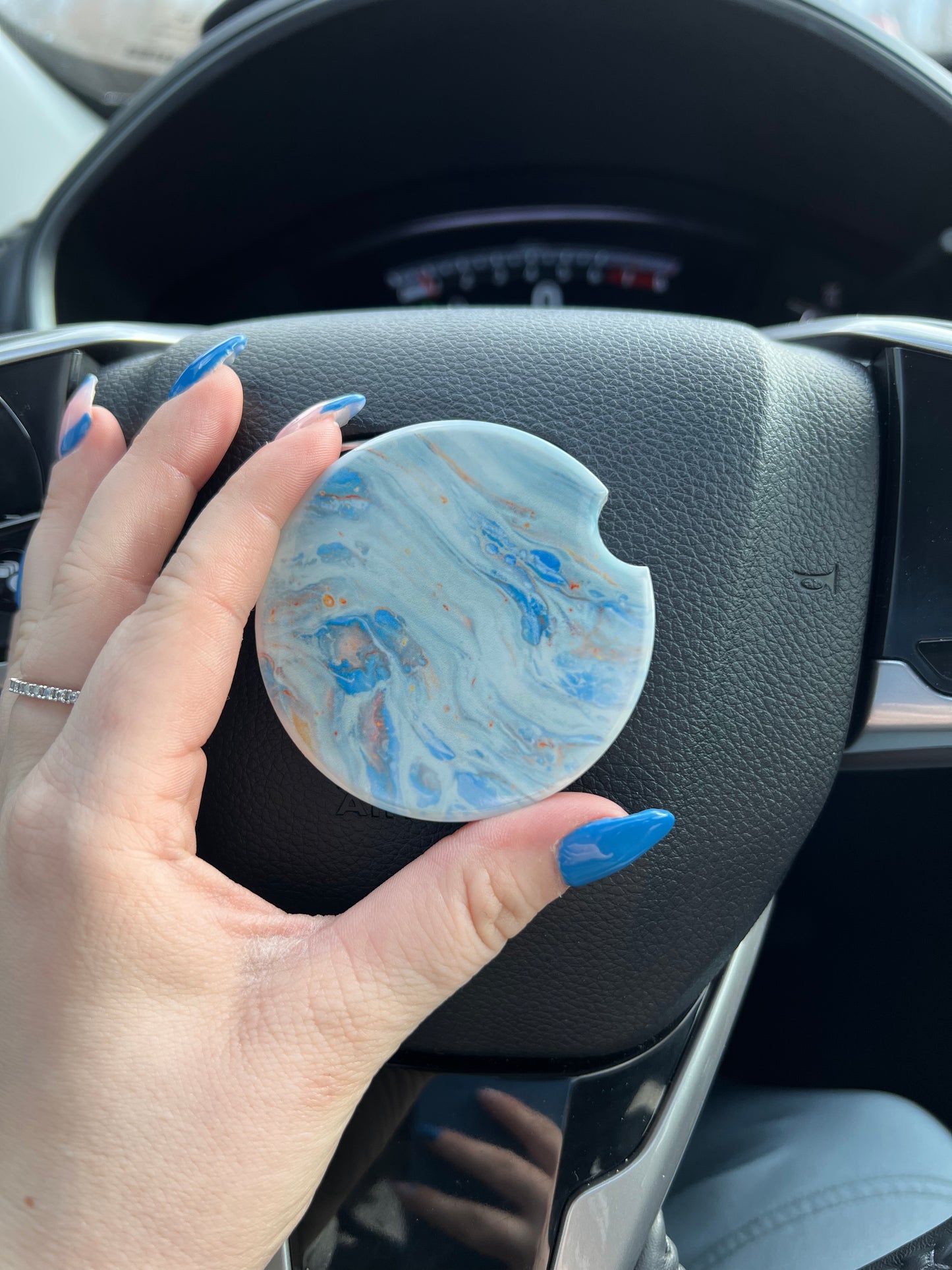 Blue Marble Car Coasters