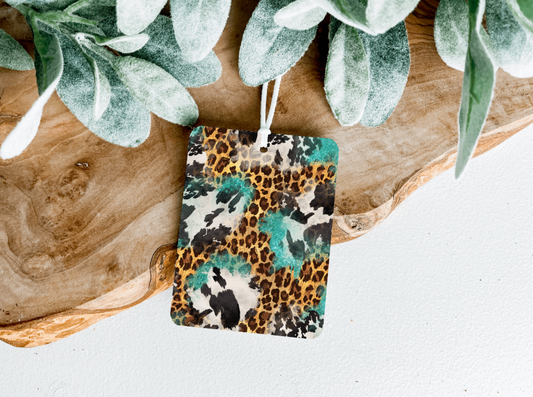 Cow & Leopard Print Car Fresheners (2-Pack)